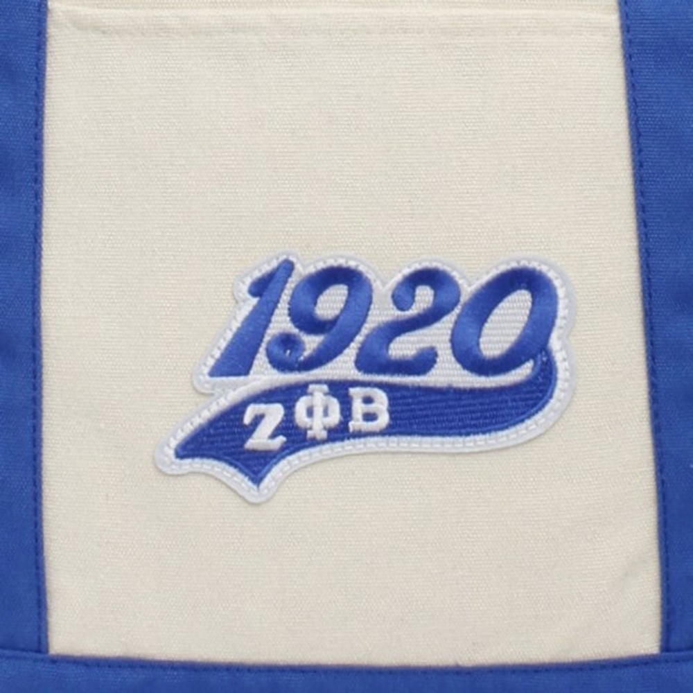 ZPB Sorority LARGE Canvas Tote Bag Reusable Merch - Picture 5 of 5